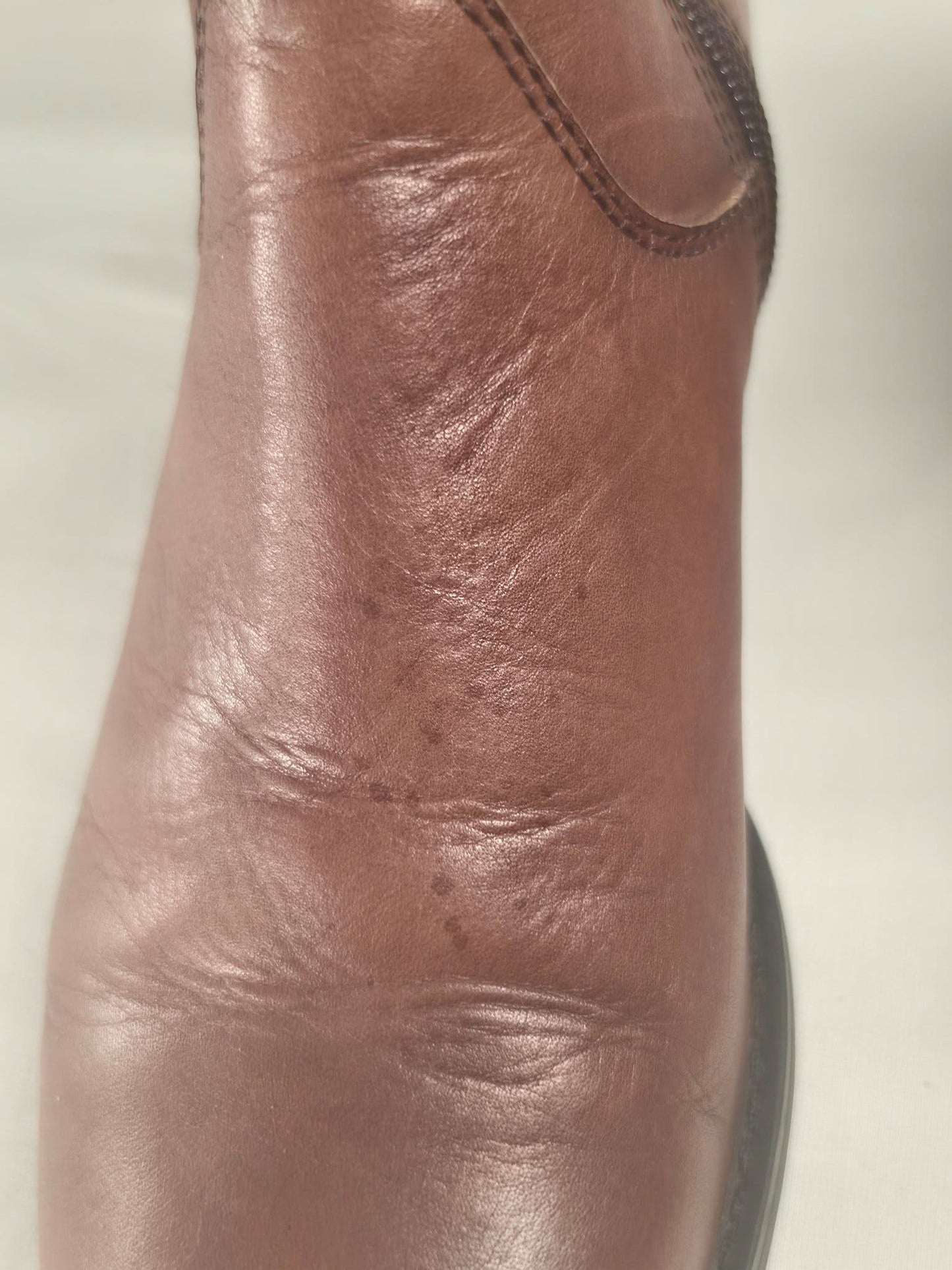 VAGABOND Leather Ankle Boots Size 37 Brown Buckle Zipped Premium Shoes Vintage