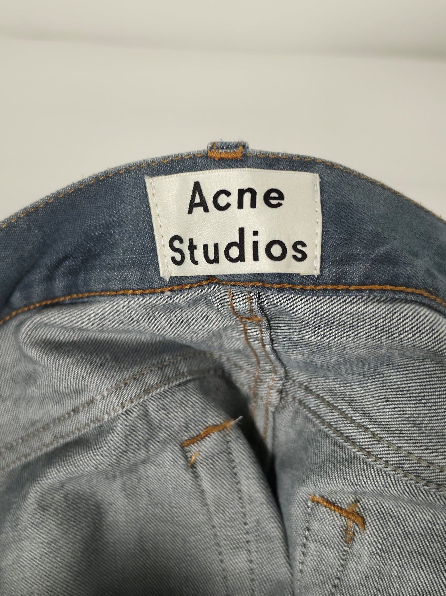 ACNE STUDIOS Ace Legend Rinse Jeans Size M 31/34 Blue Cotton Slim Dark Denim