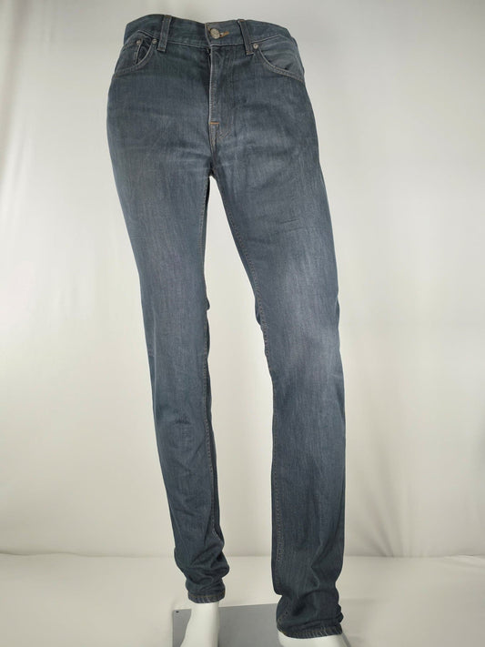 ACNE STUDIOS Ace Legend Rinse Jeans Size M 31/34 Blue Cotton Slim Dark Denim