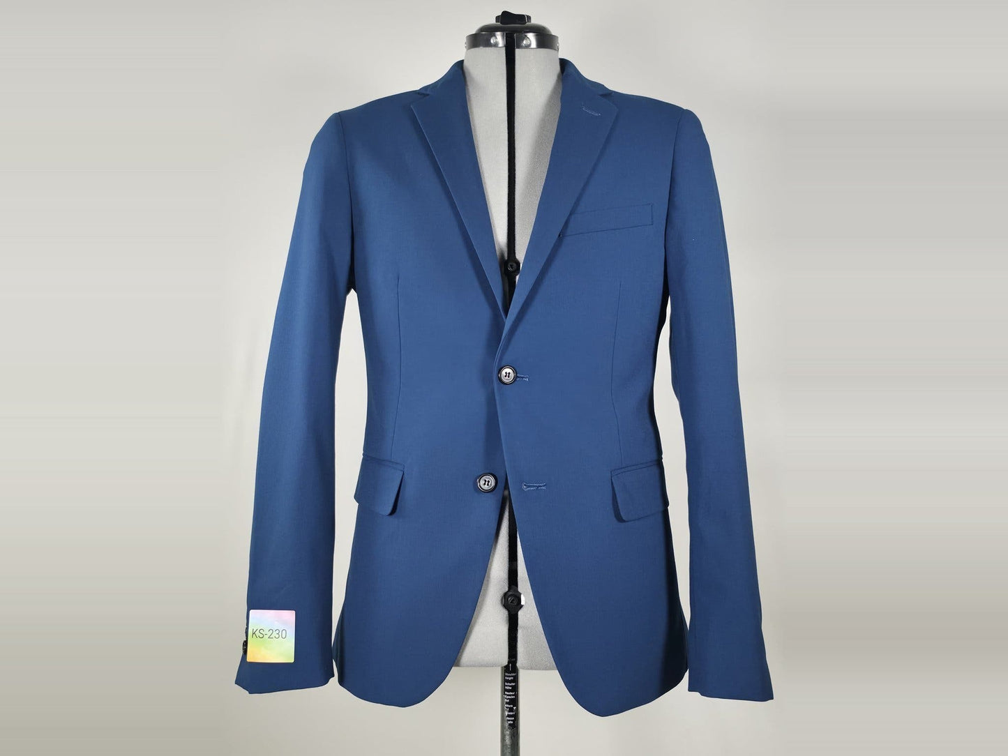 LINDBERGH WHITE Slim Fit Suit Jacket Blazer Size 48 M Blue Stretch Premium Great