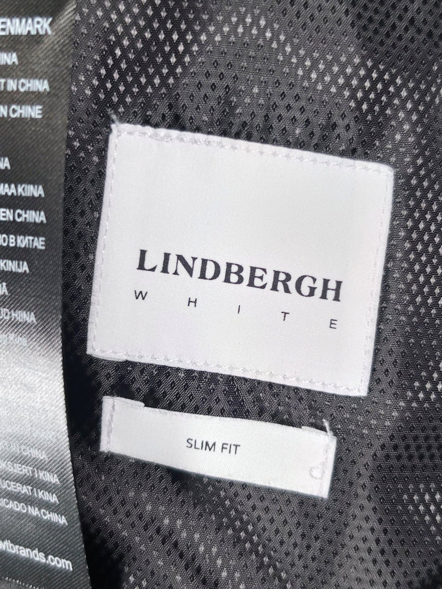 LINDBERGH WHITE Slim Fit Suit Jacket Blazer Size 48 M Blue Stretch Premium Great