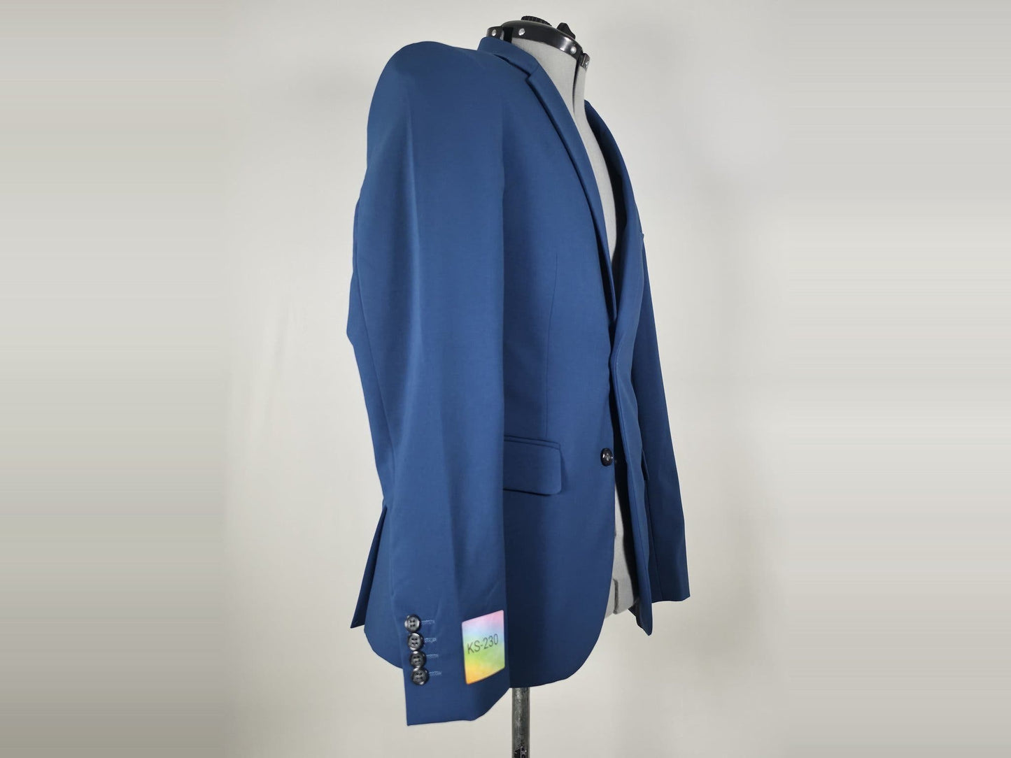 LINDBERGH WHITE Slim Fit Suit Jacket Blazer Size 48 M Blue Stretch Premium Great