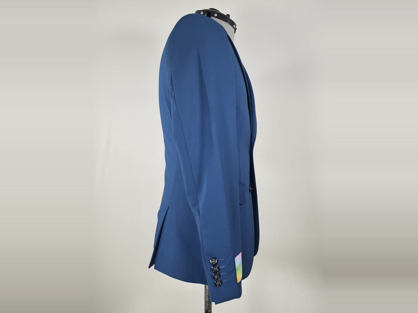LINDBERGH WHITE Slim Fit Suit Jacket Blazer Size 48 M Blue Stretch Premium Great