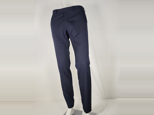 OSCAR JACOBSON Damien Trousers Size 48 M Navy Blue Vitale Barberis Canonico Wool