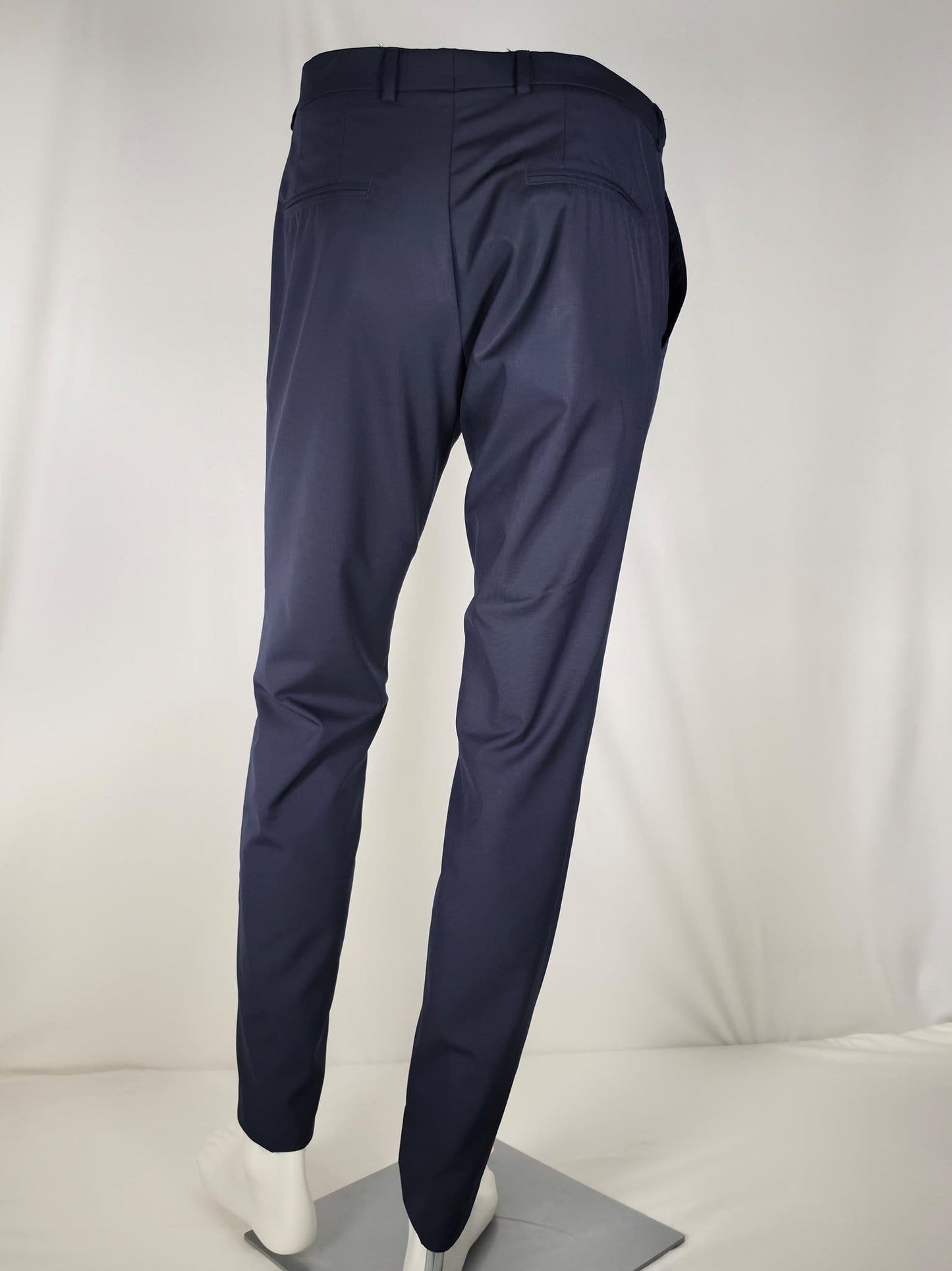 OSCAR JACOBSON Damien Trousers Size 48 M Navy Blue Vitale Barberis Canonico Wool