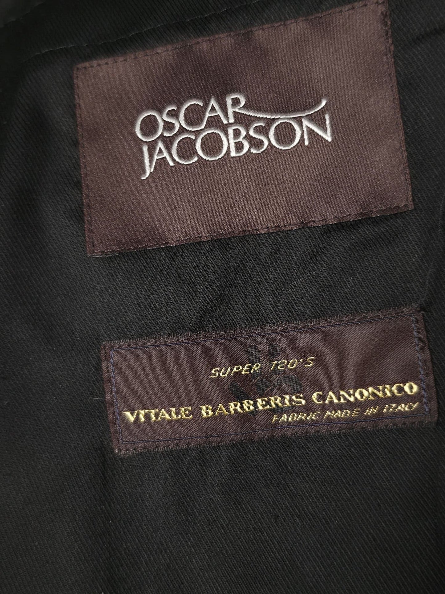 OSCAR JACOBSON Damien Trousers Size 48 M Navy Blue Vitale Barberis Canonico Wool