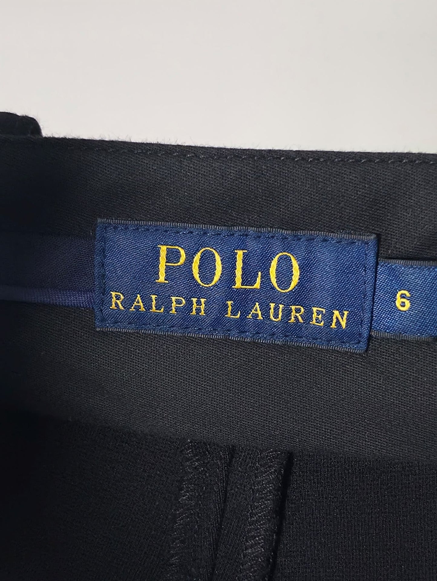 POLO RALPH LAUREN Trousers Pants Size 36 6 S Black Viscose Nylon Stretch Premium