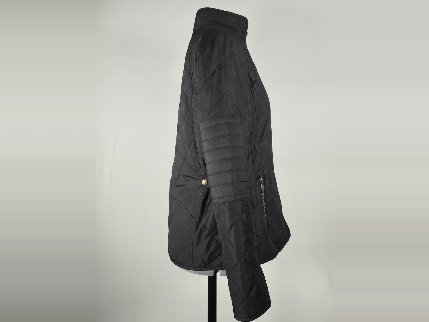 BARBOUR INTERNATIONAL Farleigh Quilted Jacket Black Size 36 S Premium Moto