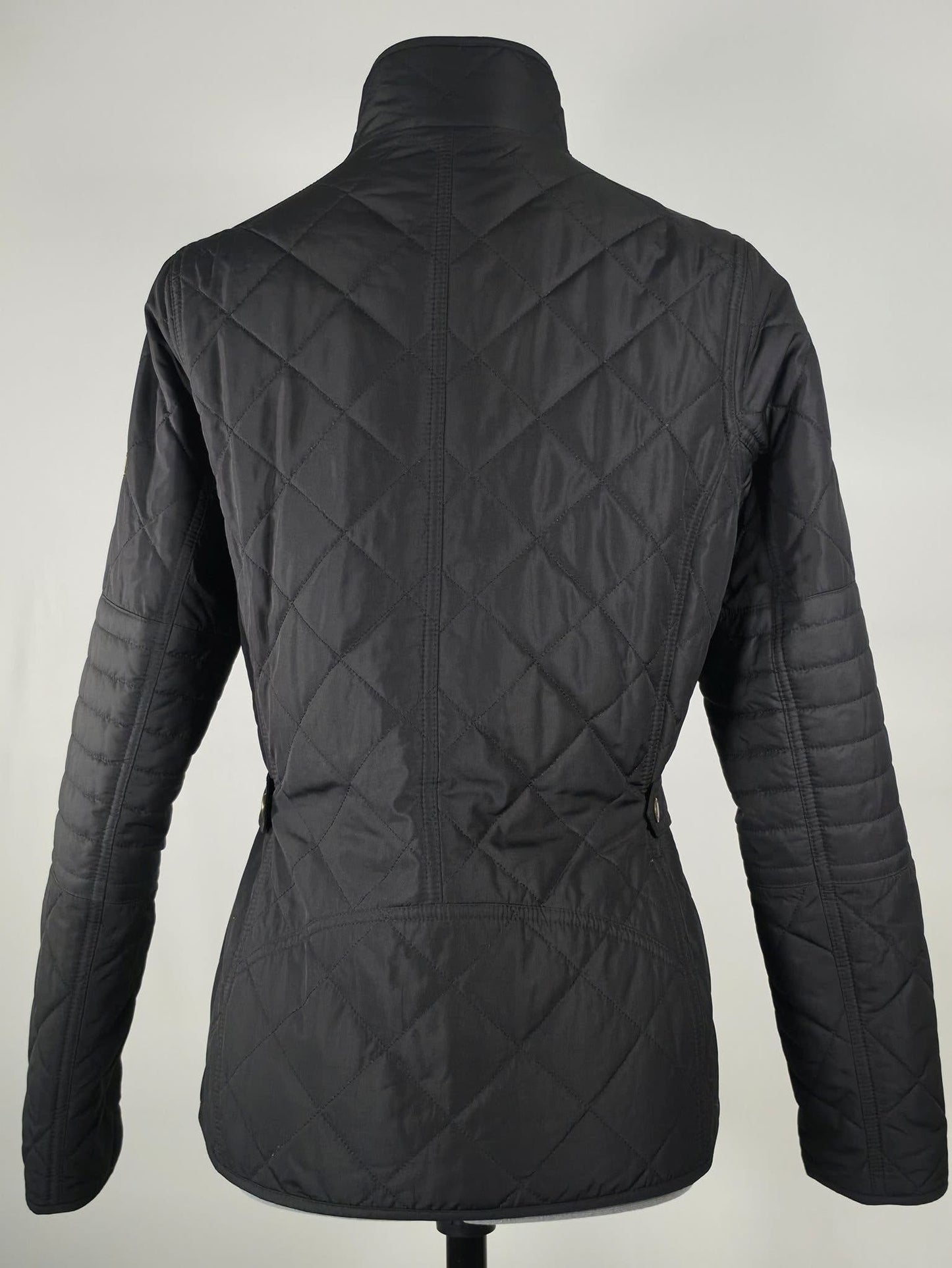 BARBOUR INTERNATIONAL Farleigh Quilted Jacket Black Size 36 S Premium Moto