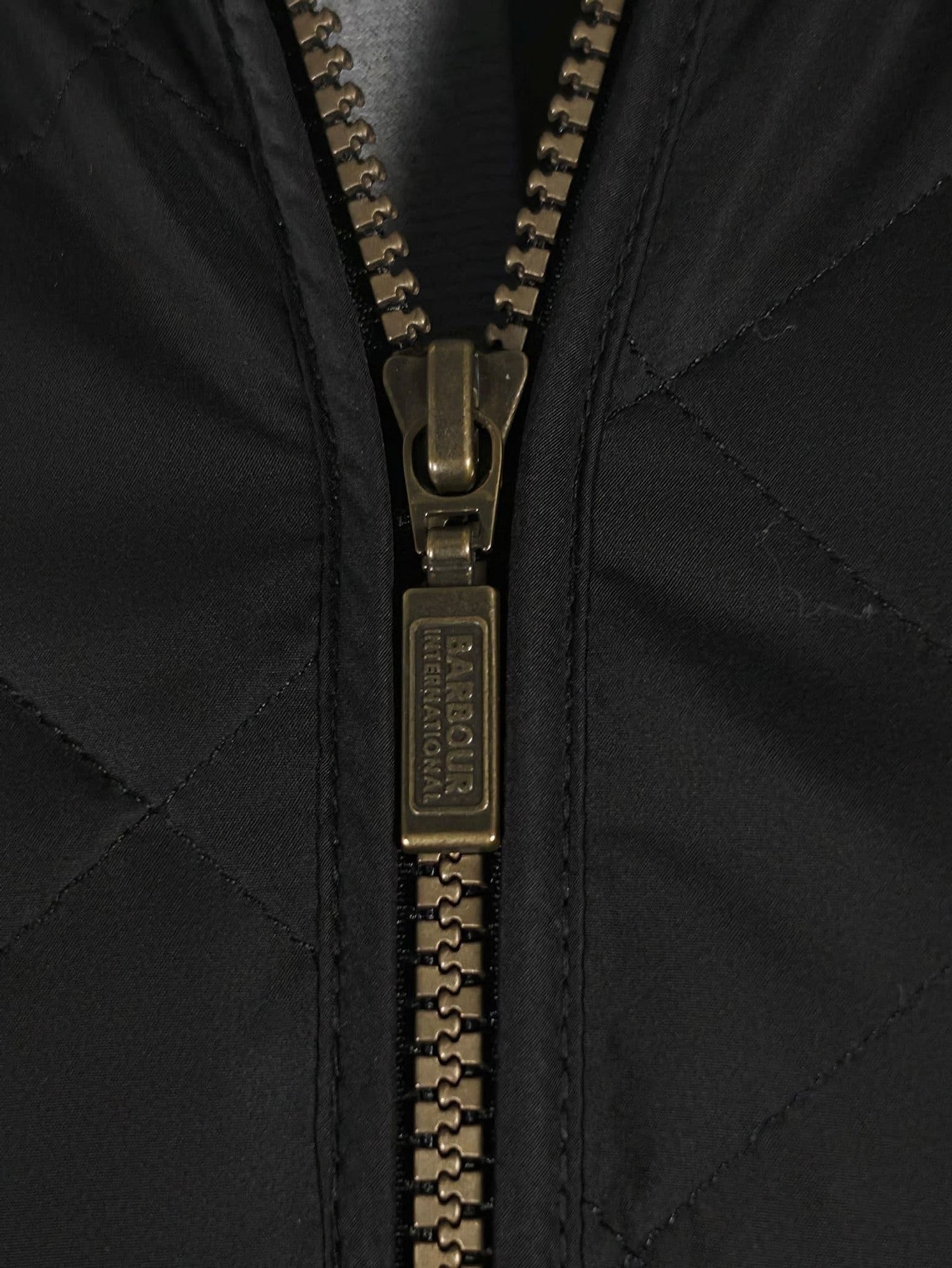 BARBOUR INTERNATIONAL Farleigh Quilted Jacket Black Size 36 S Premium Moto