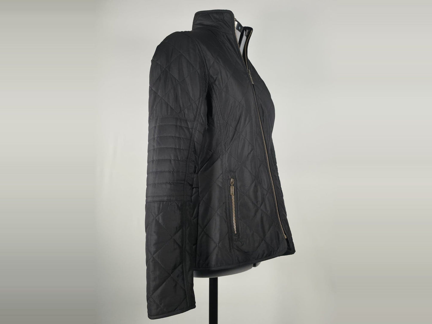 BARBOUR INTERNATIONAL Farleigh Quilted Jacket Black Size 36 S Premium Moto