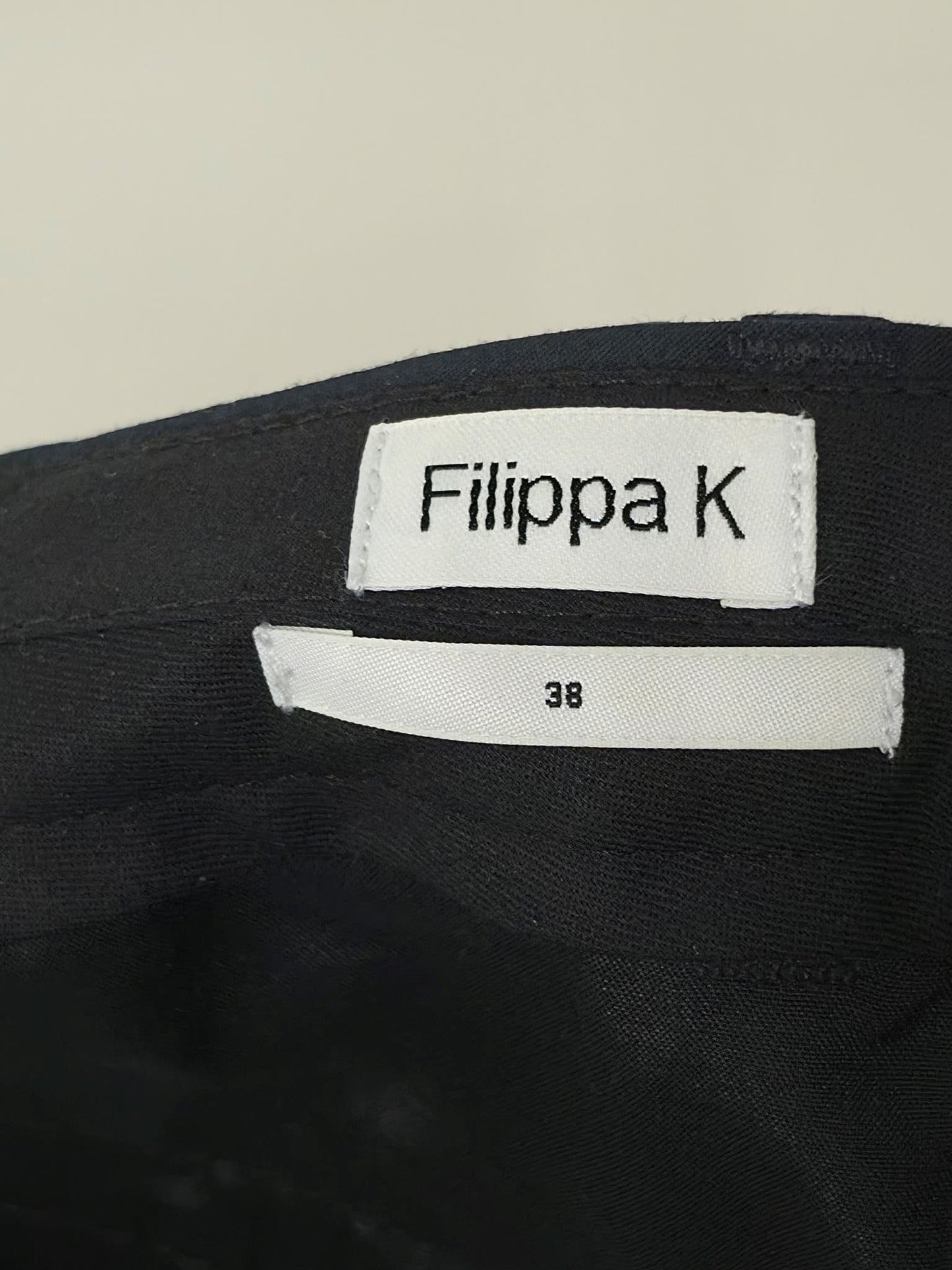FILIPPA K Trousers Pants Size 38 M Black Tailored Suit Premium Modern Luxury