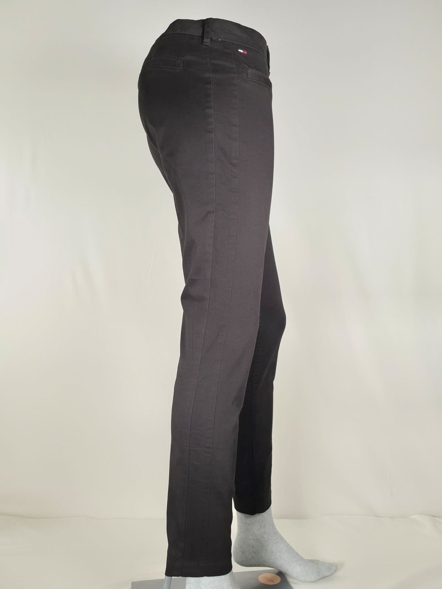 TOMMY HILFIGER Denim Sienna Slim Chinos Pants S 27 Black Premium Women Casual