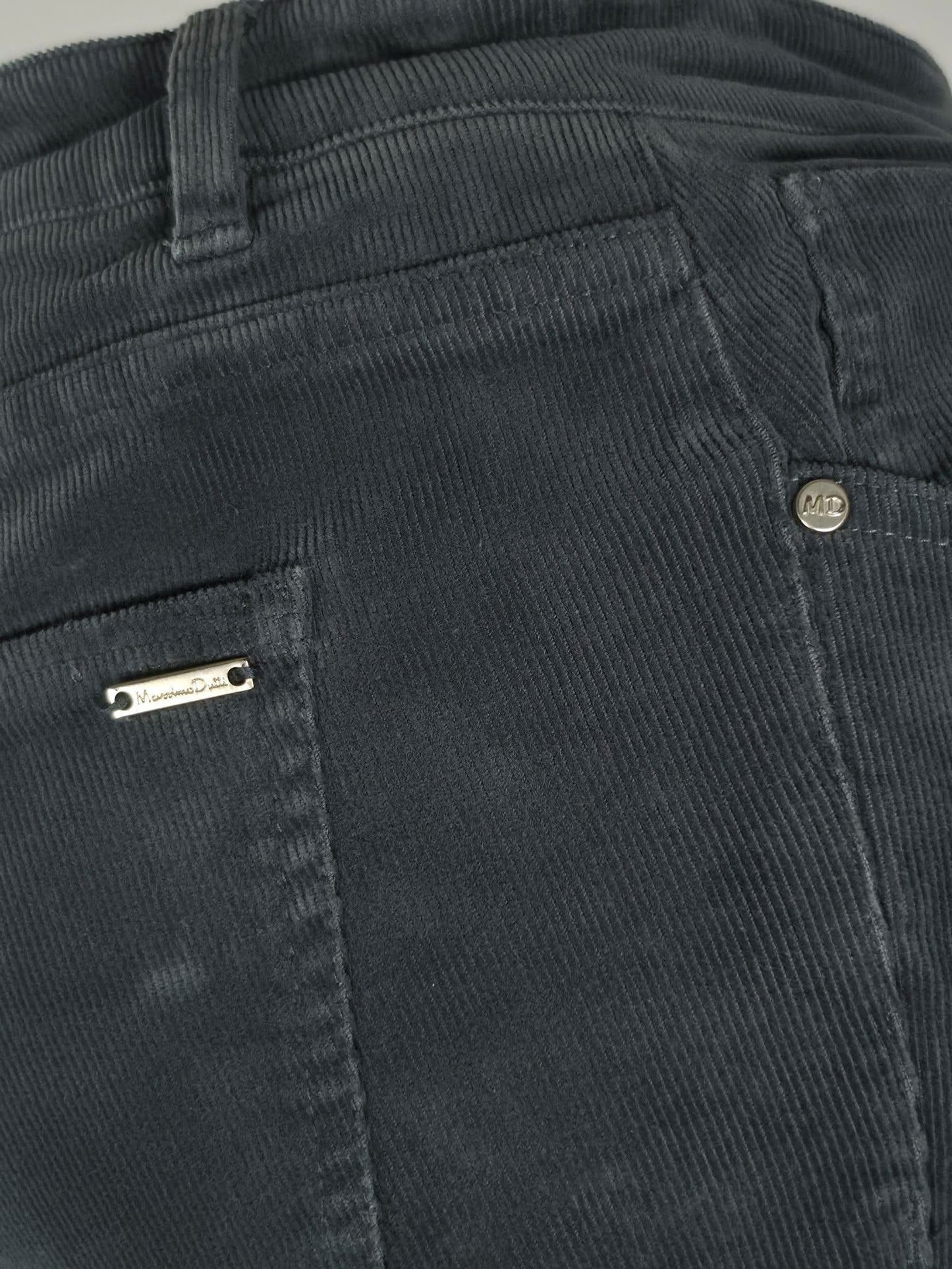 MASSIMO DUTTI Corduroy Trousers Size 38 M Dark Grey Premium Velvet Slim Pant