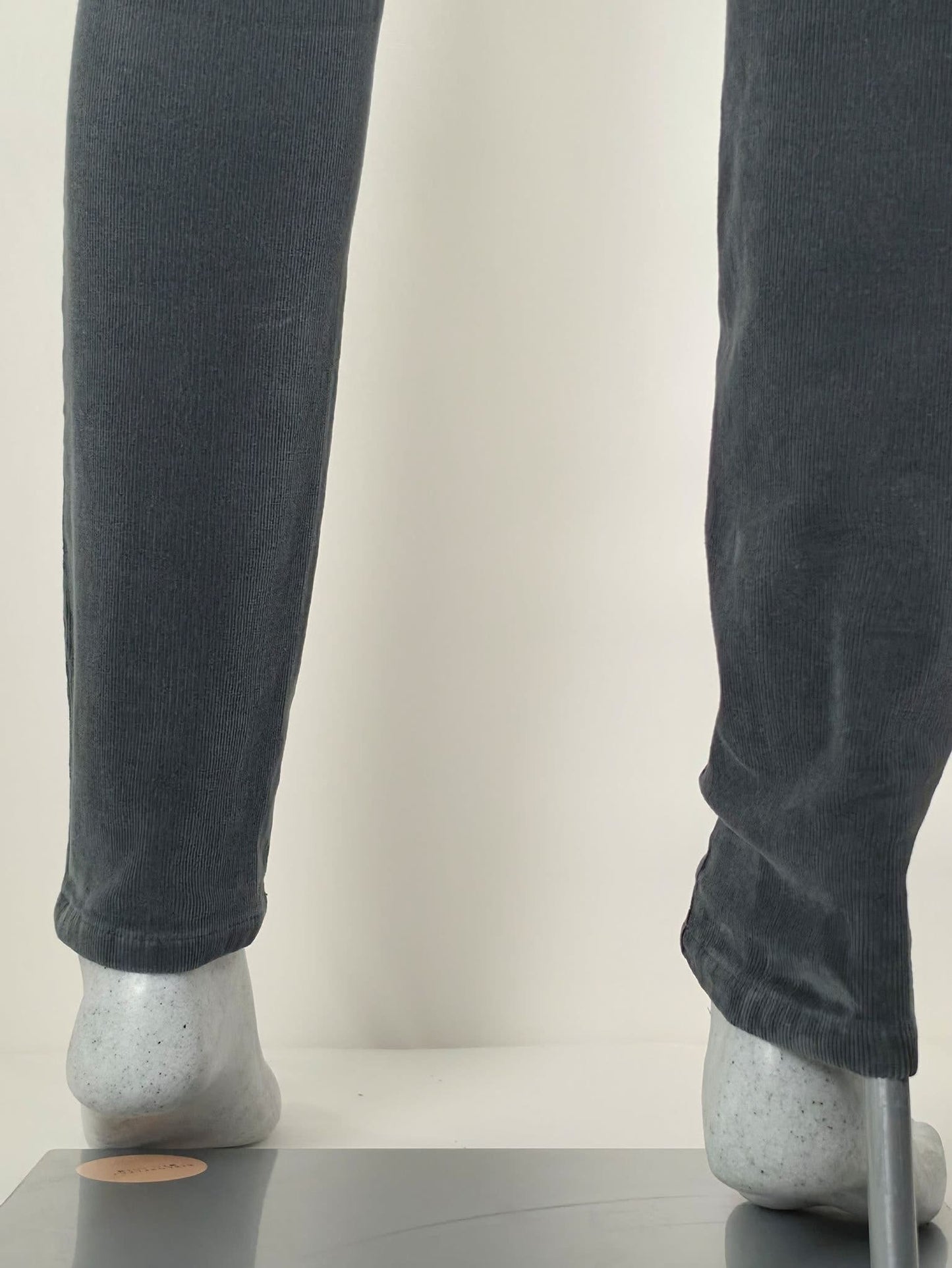 MASSIMO DUTTI Corduroy Trousers Size 38 M Dark Grey Premium Velvet Slim Pant