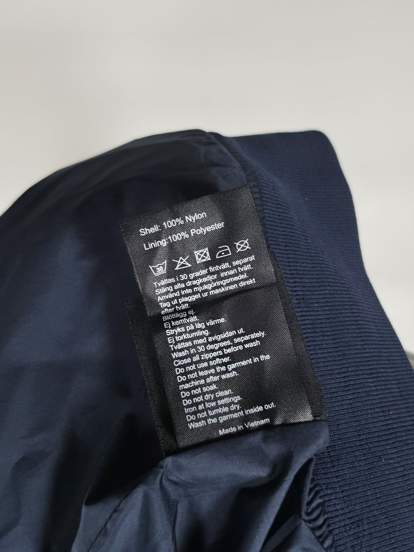 SAIL RACING Crew Jacket Bomber Size L 52 Navy Blue Yachting Windbreaker Nylon