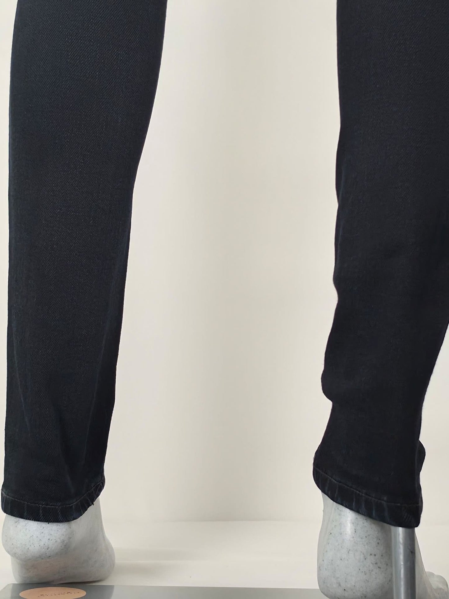 NUDIE JEANS Skinny Lin Black Black Denim Pants Size 27 Stretch Unisex Premium