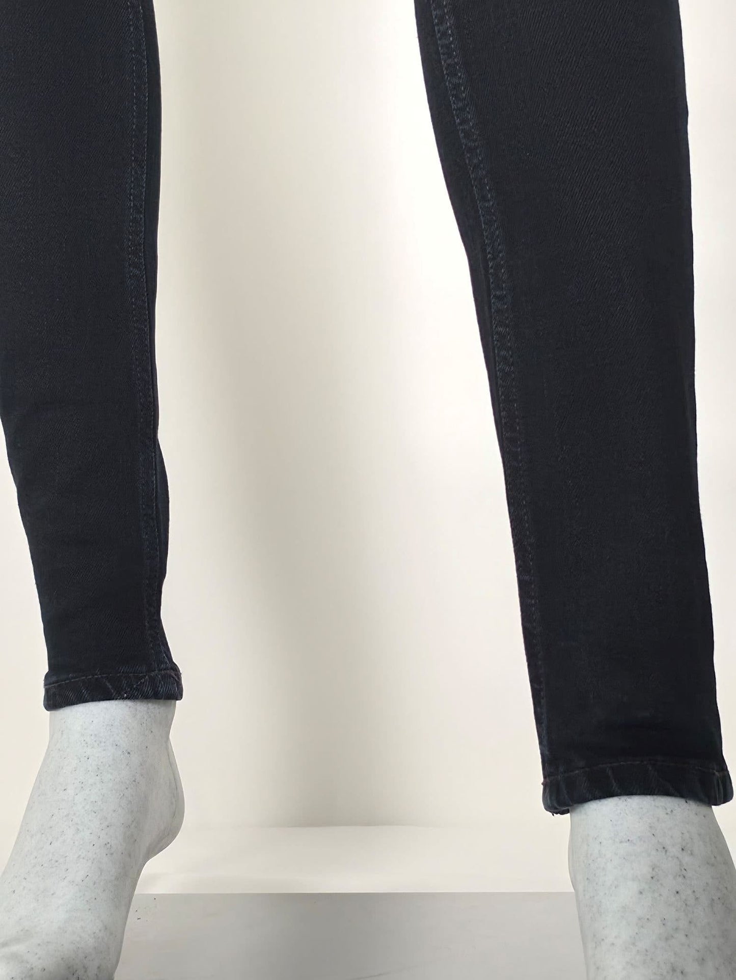 NUDIE JEANS Skinny Lin Black Black Denim Pants Size 27 Stretch Unisex Premium