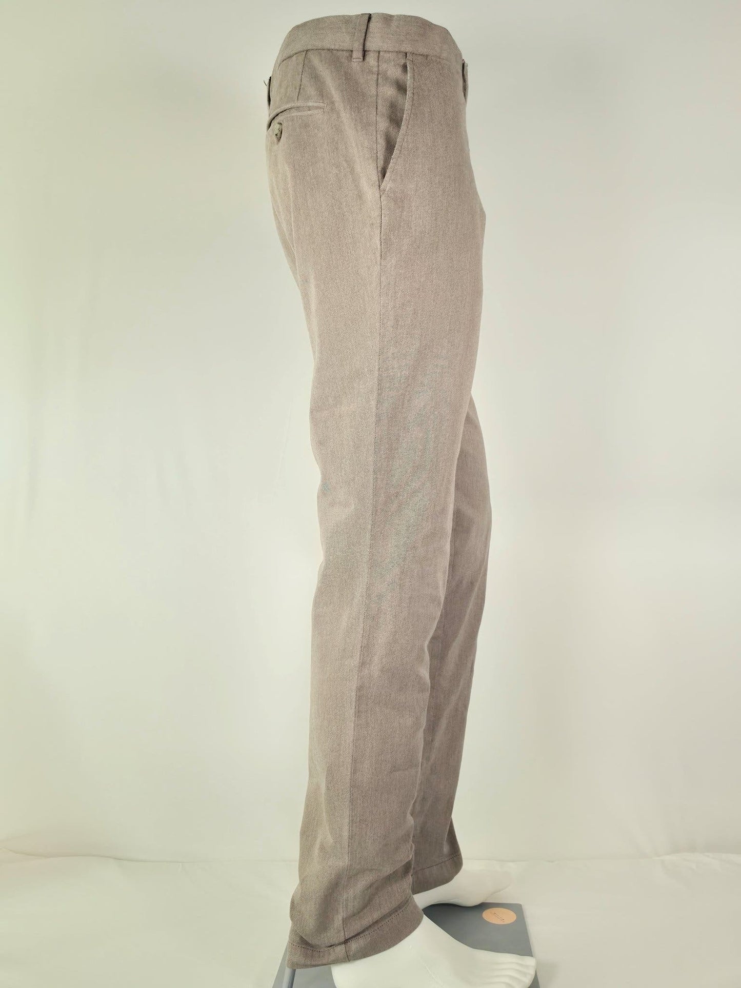 J LINDEBERG Chaze Flannel Twill Pants Size 32/34 M Brown Beige Chinos Premium