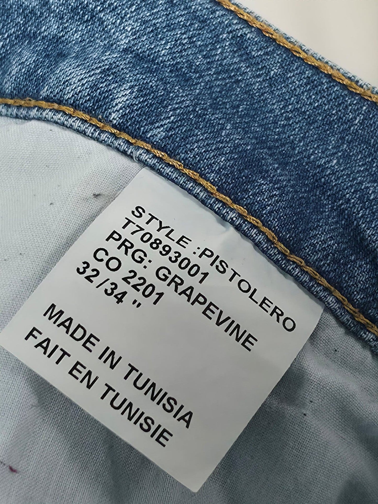 TIGER OF SWEDEN Pistolero Jeans Size 32 34 Light Blue Candiani Denim Premium