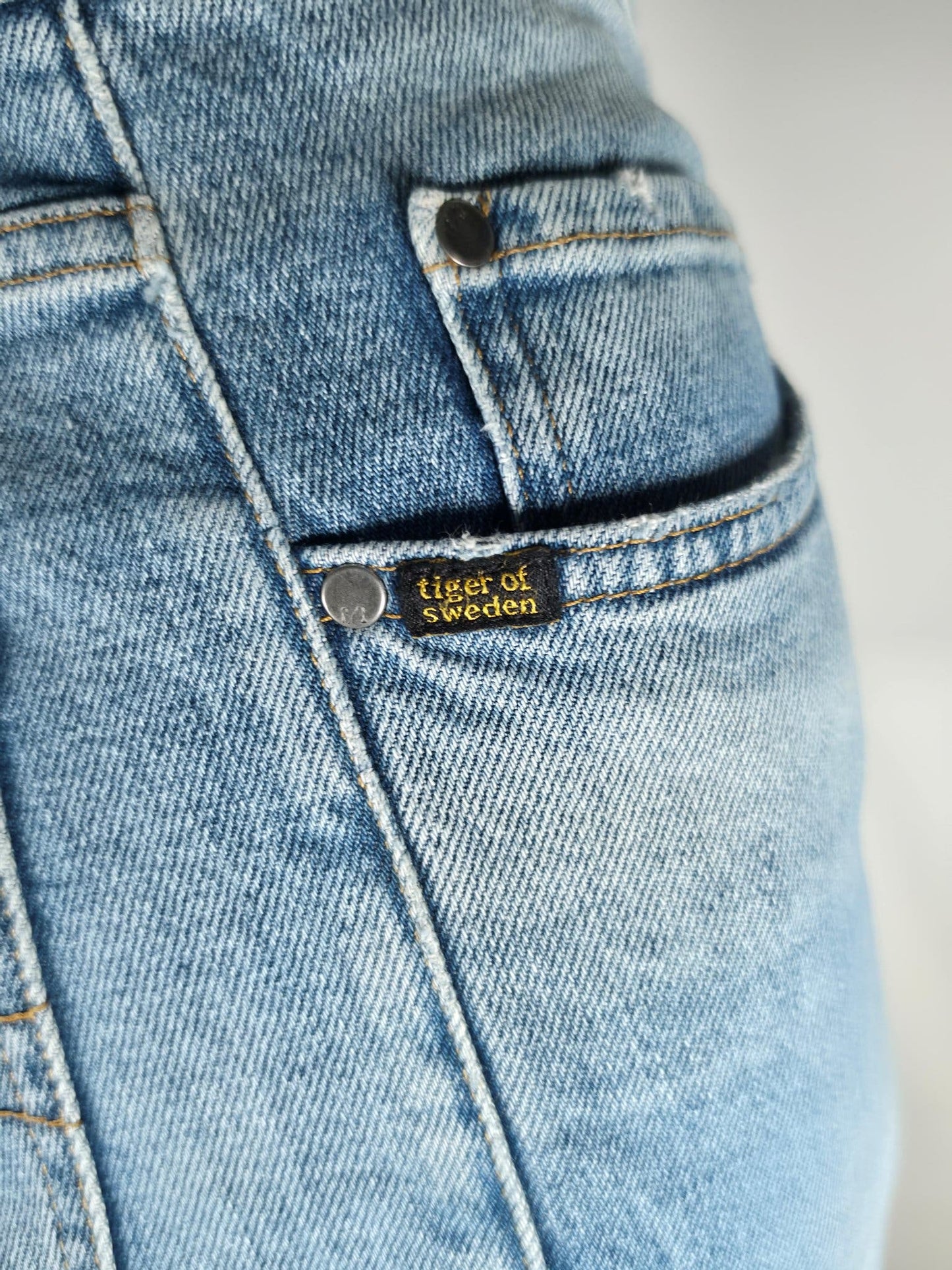 TIGER OF SWEDEN Pistolero Jeans Size 32 34 Light Blue Candiani Denim Premium