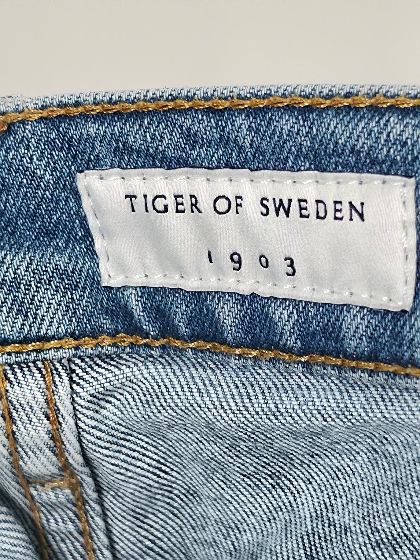 TIGER OF SWEDEN Pistolero Jeans Size 32 34 Light Blue Candiani Denim Premium