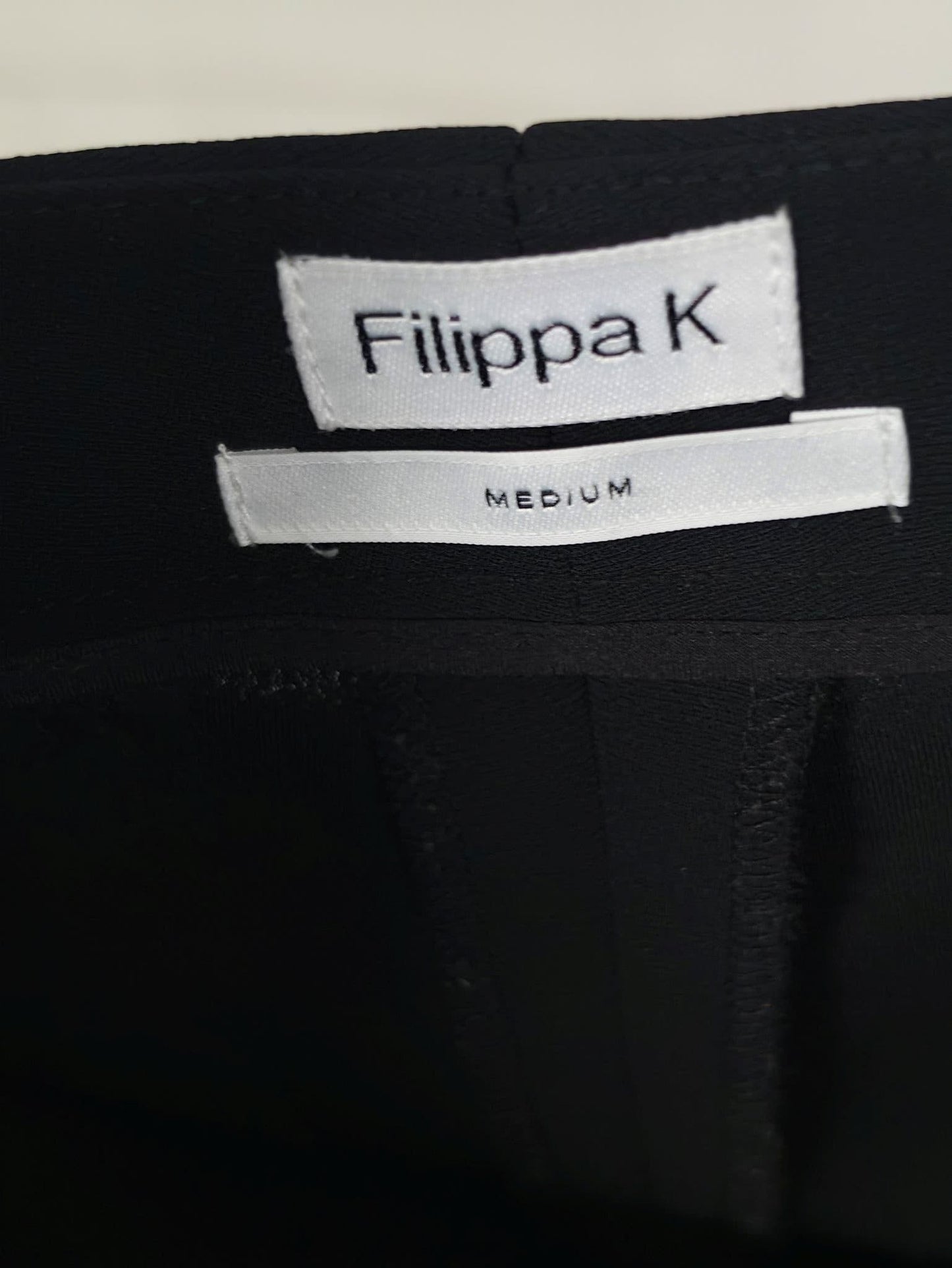 FILIPPA K Trousers Pants Size M Black Triacetate Blend Premium Classic Luxury