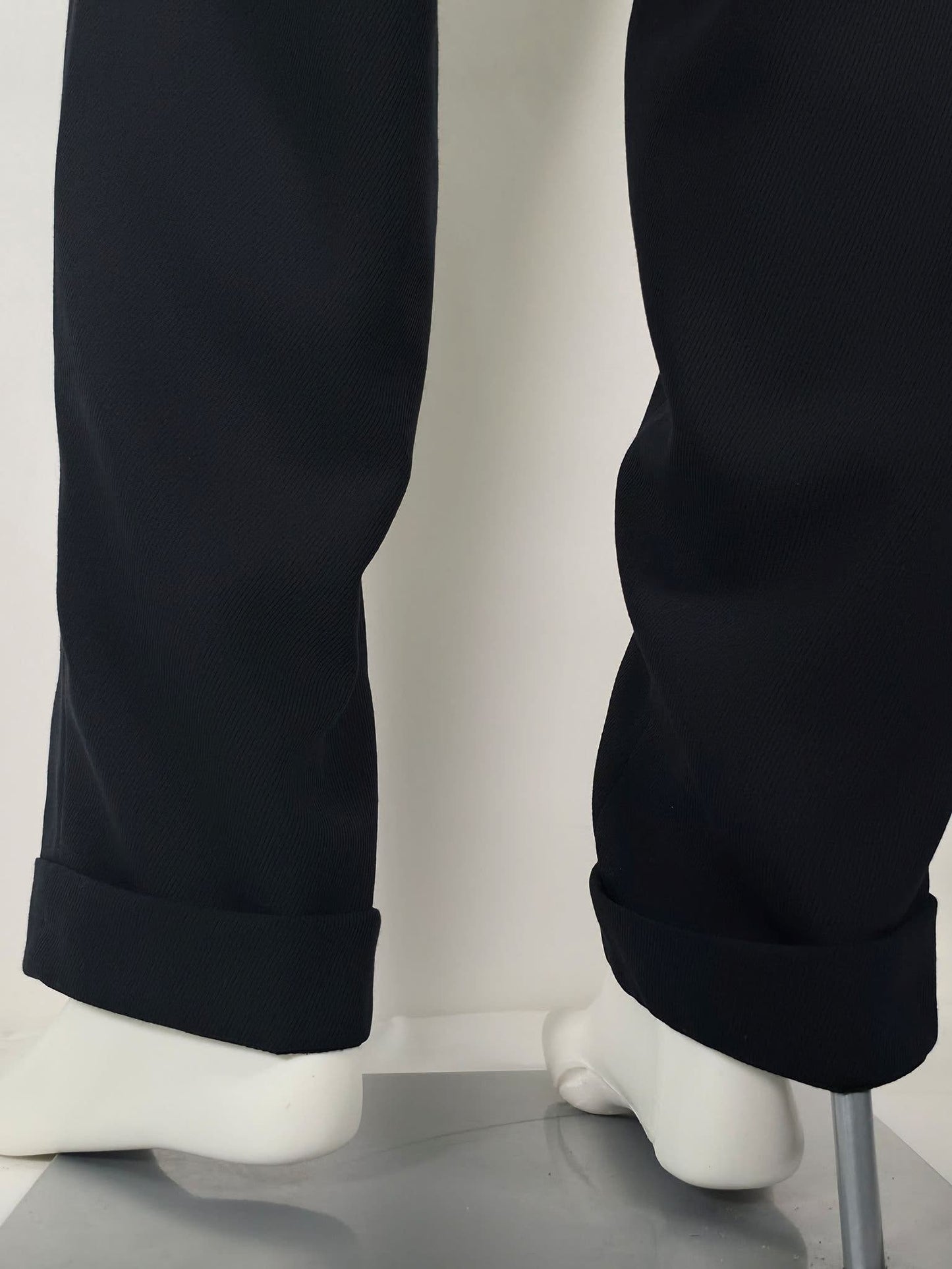 OSCAR JACOBSON Gordon Pantalon Maat 52 L Zwart 100% Nieuwe Scheerwol Met Labels