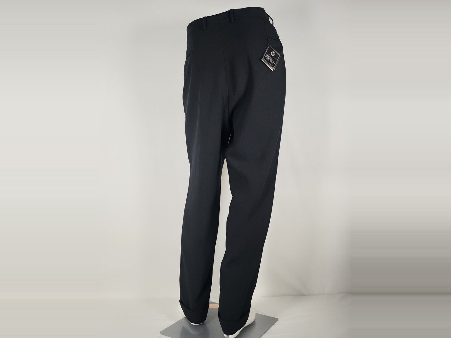 OSCAR JACOBSON Gordon Pantalon Maat 52 L Zwart 100% Nieuwe Scheerwol Met Labels