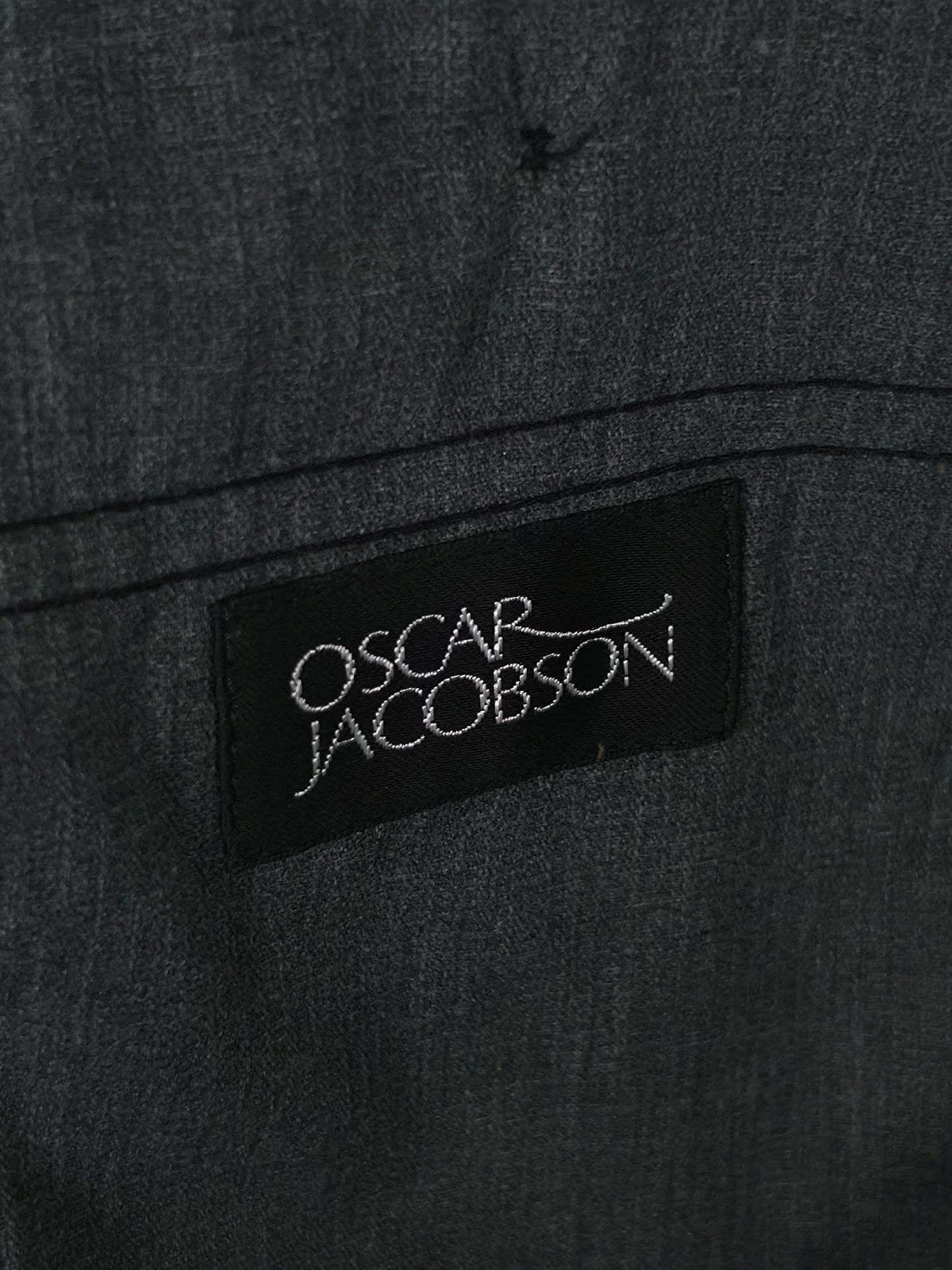 OSCAR JACOBSON Gordon Pantalon Maat 52 L Zwart 100% Nieuwe Scheerwol Met Labels