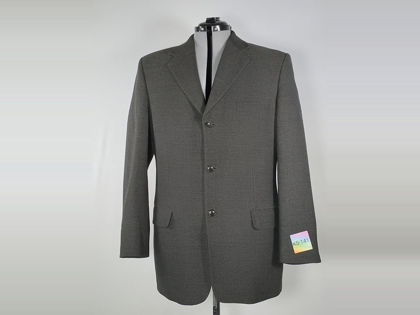 OSCAR JACOBSON Suit Jacket Blazer Size 50 M Dark Grey Super 100s Wool Premium