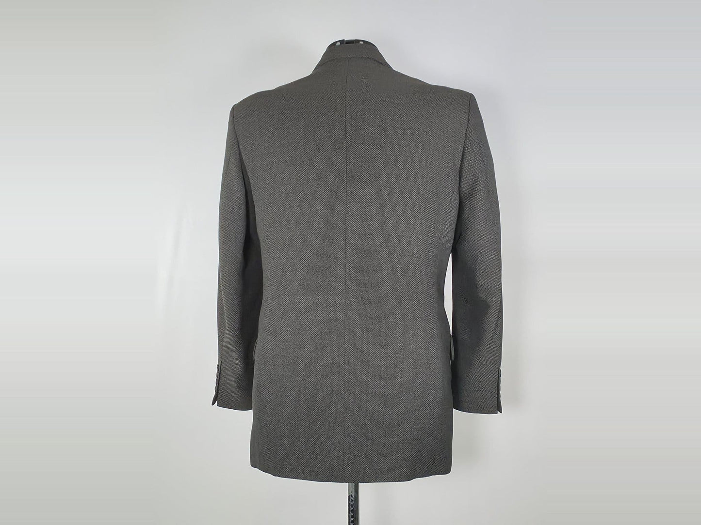 OSCAR JACOBSON Suit Jacket Blazer Size 50 M Dark Grey Super 100s Wool Premium