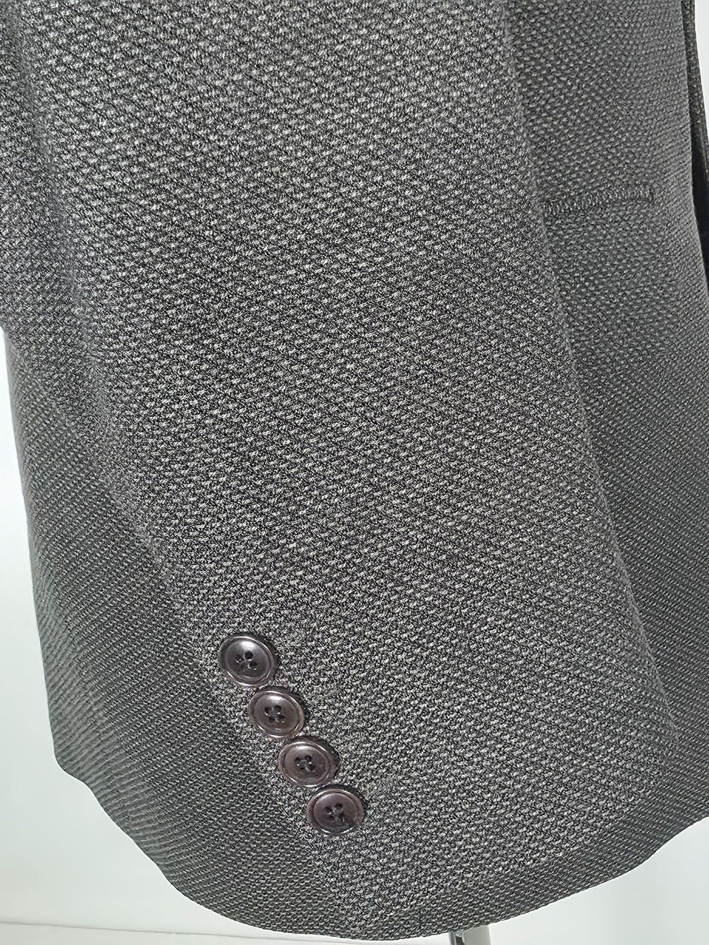 OSCAR JACOBSON Suit Jacket Blazer Size 50 M Dark Grey Super 100s Wool Premium
