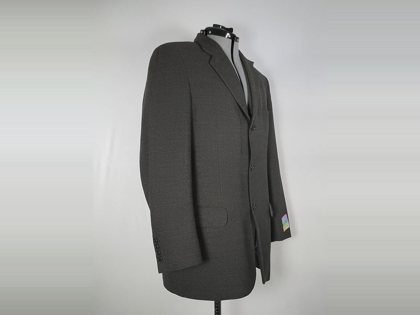 OSCAR JACOBSON Suit Jacket Blazer Size 50 M Dark Grey Super 100s Wool Premium