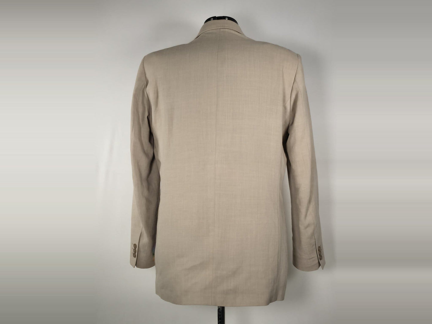 BATISTINI Linen Viscose Blend Blazer Suit Jacket Size 52 L Beige Casual Premium