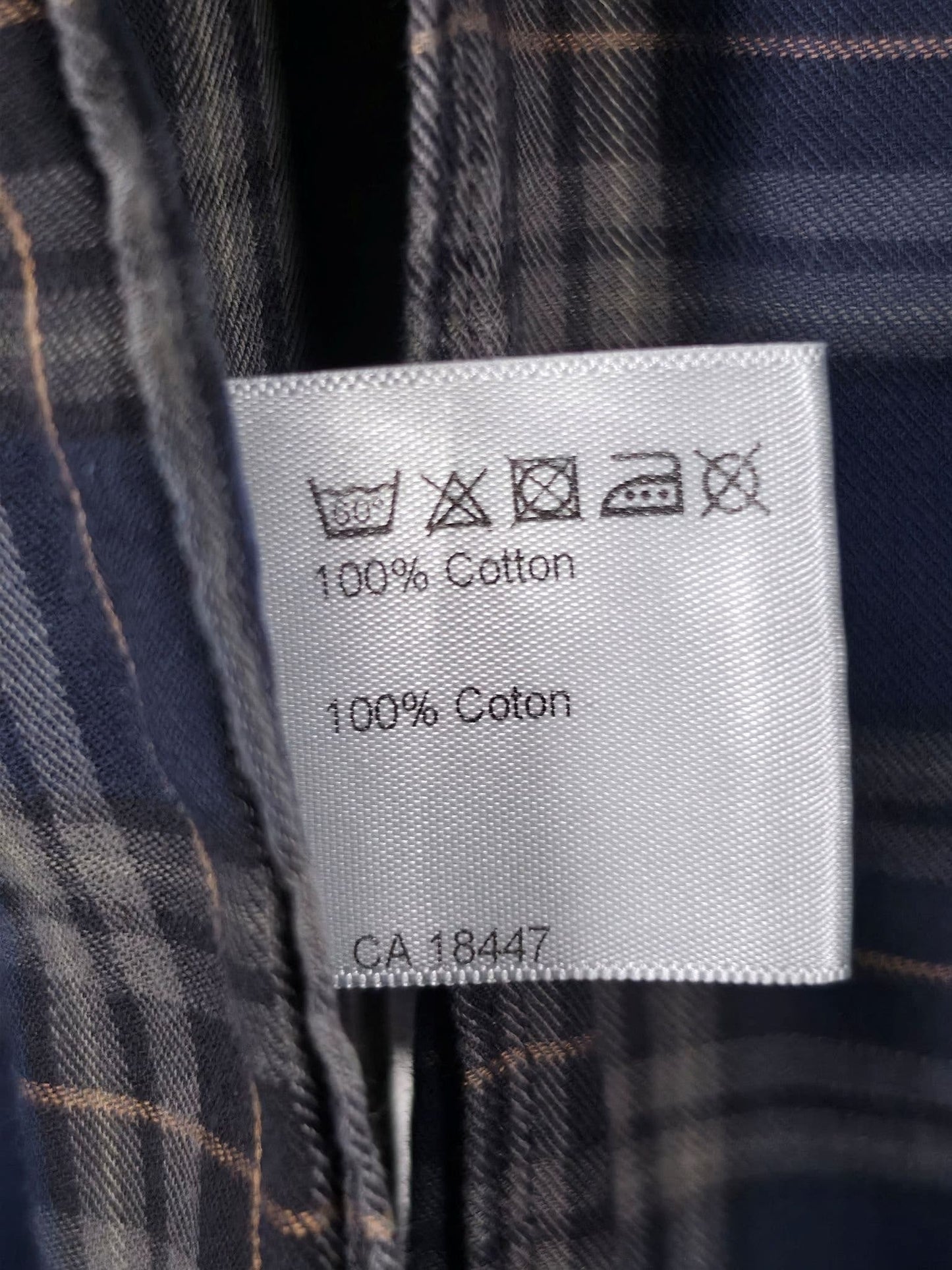 STENSTRÖMS Fitted Body Shirt Size XXL Blue Plaid Check Cotton Premium Vintage