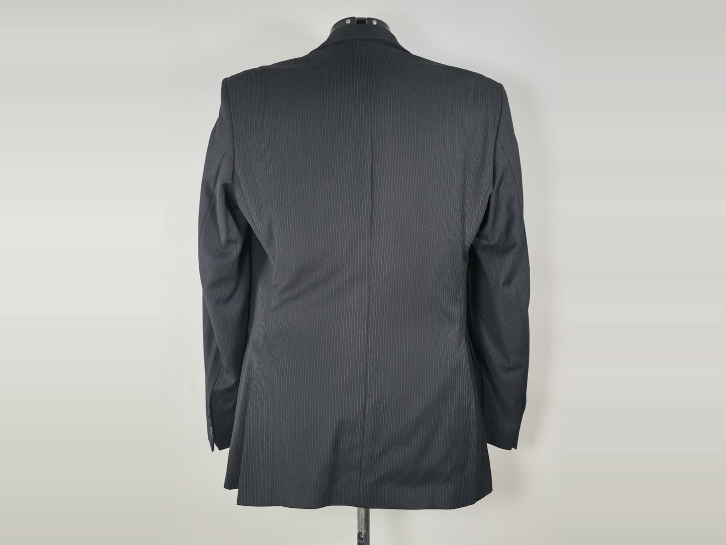 SIR OF SWEDEN Pinstripe Suit Jacket Blazer Size 50 M Black Wool Viscose Premium