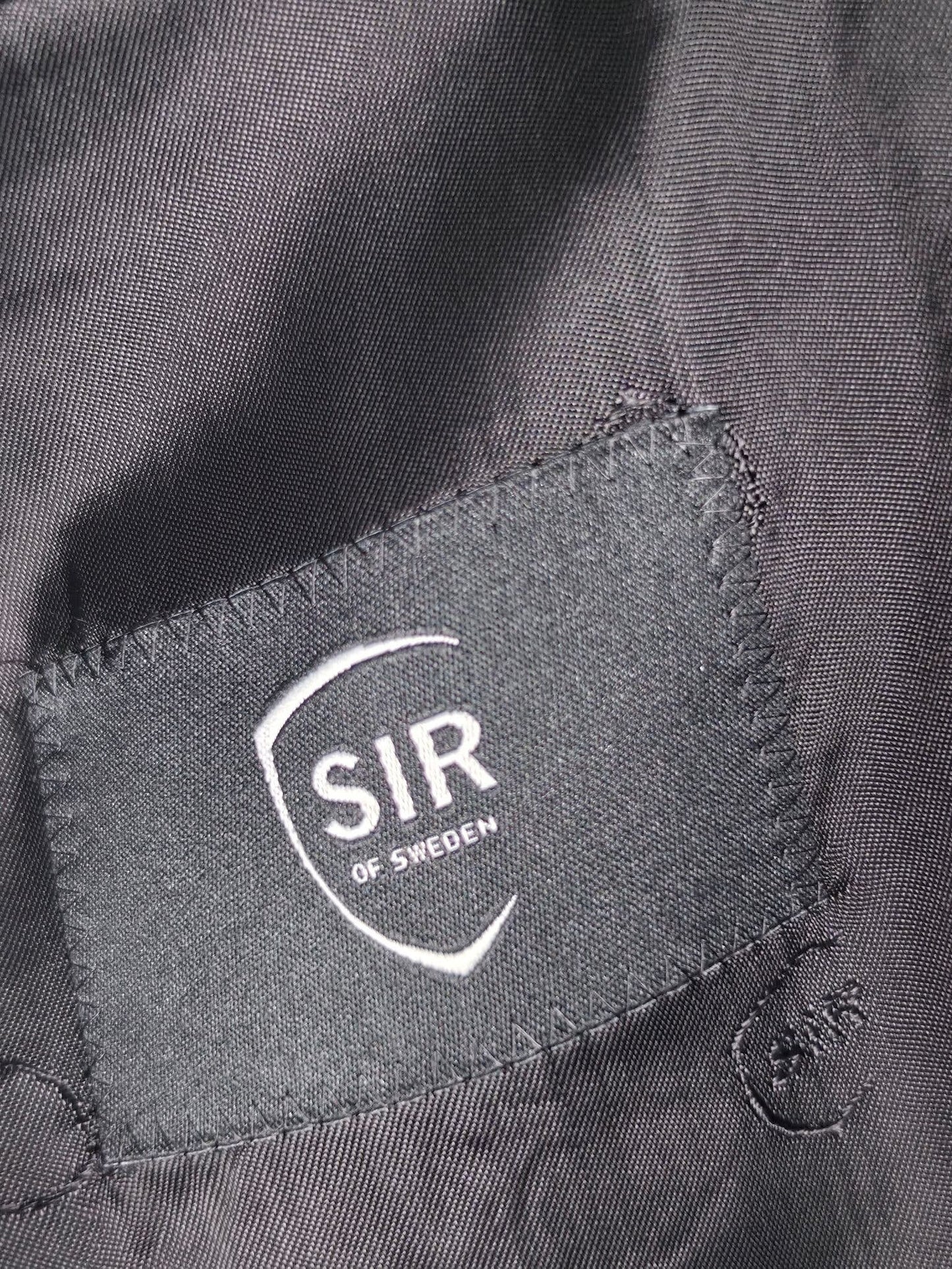 SIR OF SWEDEN Pinstripe Suit Jacket Blazer Size 50 M Black Wool Viscose Premium