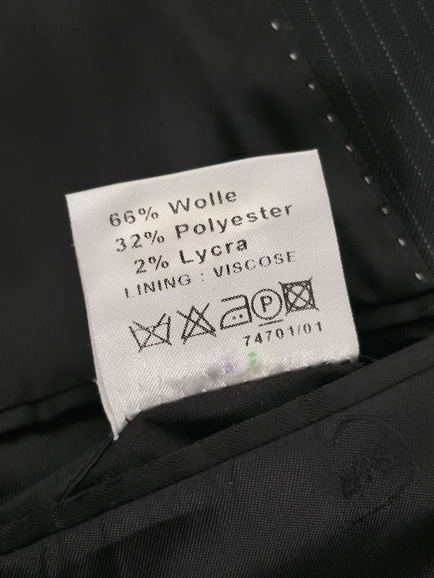 SIR OF SWEDEN Pinstripe Suit Jacket Blazer Size 50 M Black Wool Viscose Premium