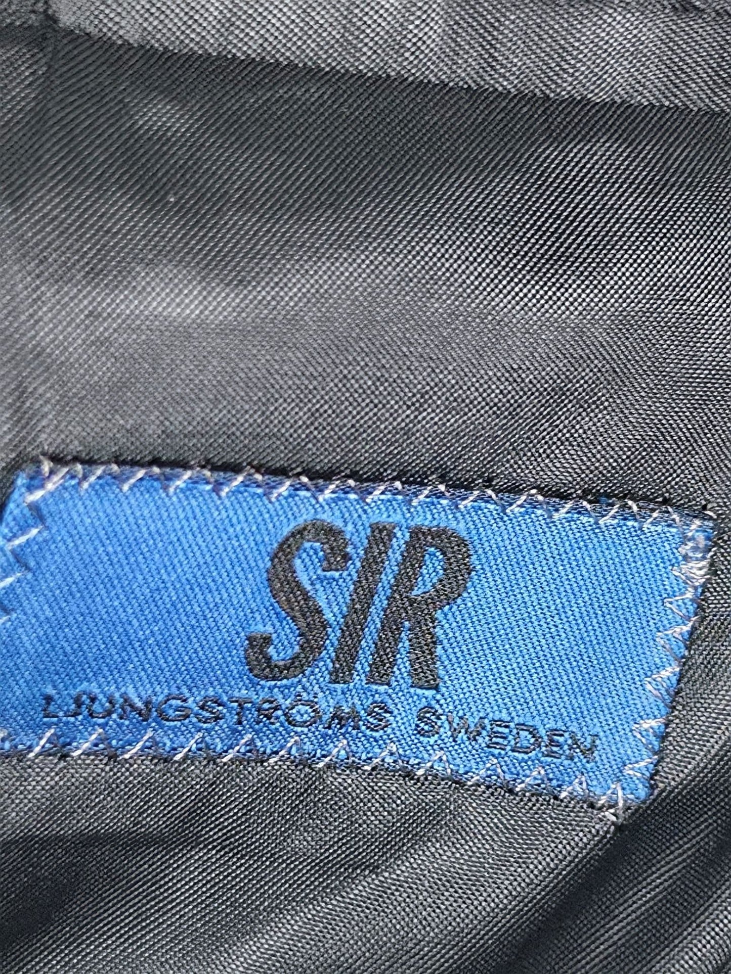 SIR Ljungströms Blazer Jacket Size L Dark Grey 100% Pure Wool Vintage Unisex