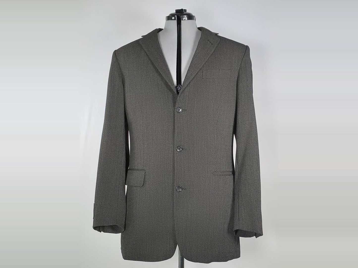 SIR Ljungströms Blazer Jacket Size L Dark Grey 100% Pure Wool Vintage Unisex