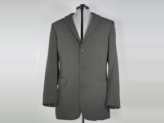 SIR Ljungströms Blazer Jacket Size L Dark Grey 100% Pure Wool Vintage Unisex