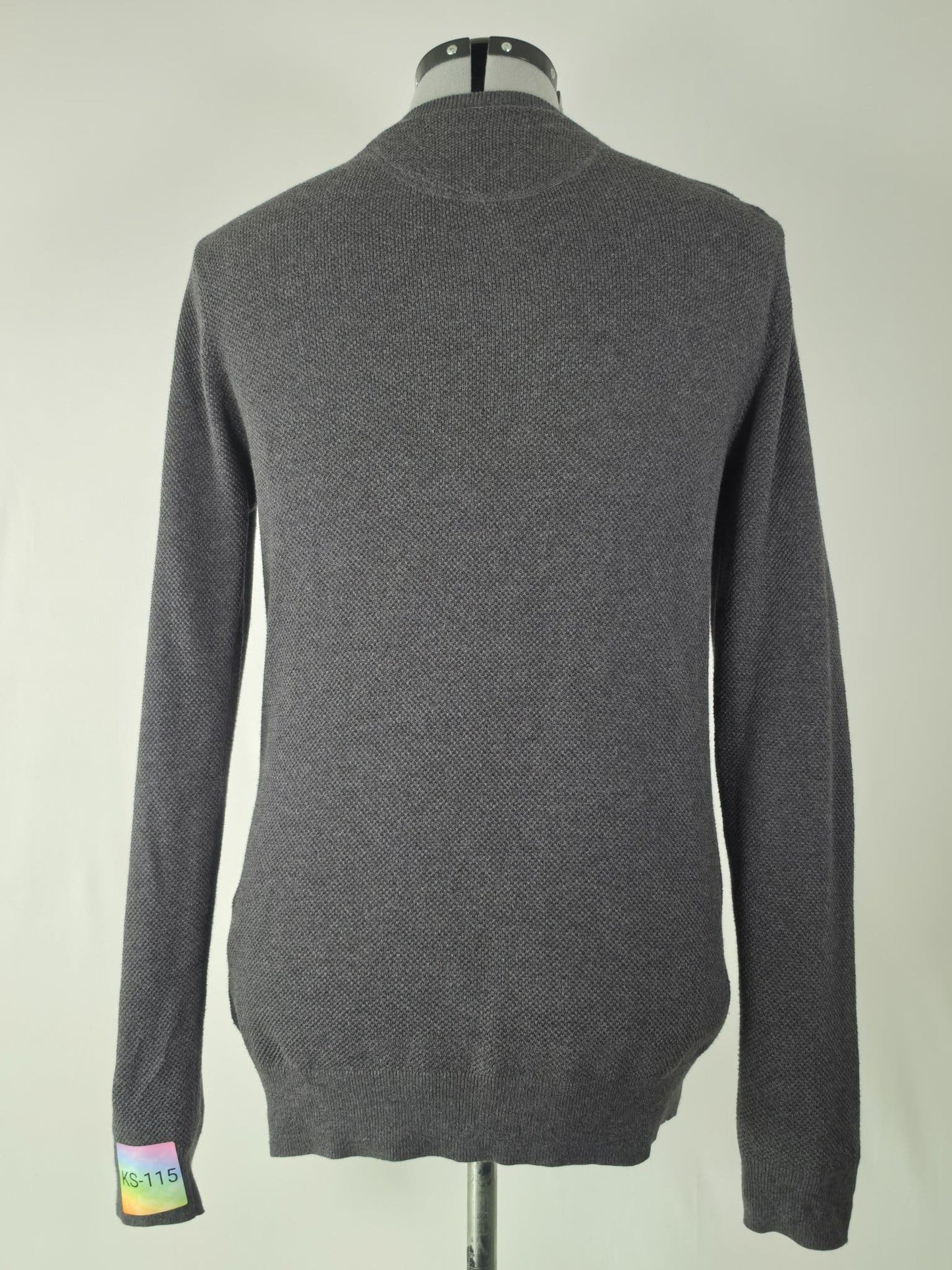 GANT Crewneck Knit Sweater Size M Dark Grey Premium 100% Cotton Jumper