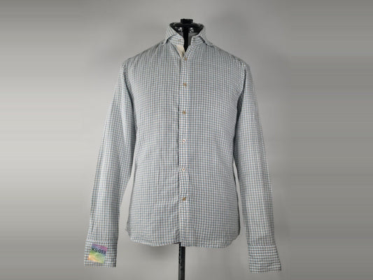STENSTRÖMS Slim Fit Shirt Size 39 S M Blue Premium Cotton Twill Luxurious