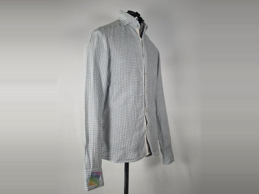 STENSTRÖMS Slim Fit Shirt Size 39 S M Blue Premium Cotton Twill Luxurious