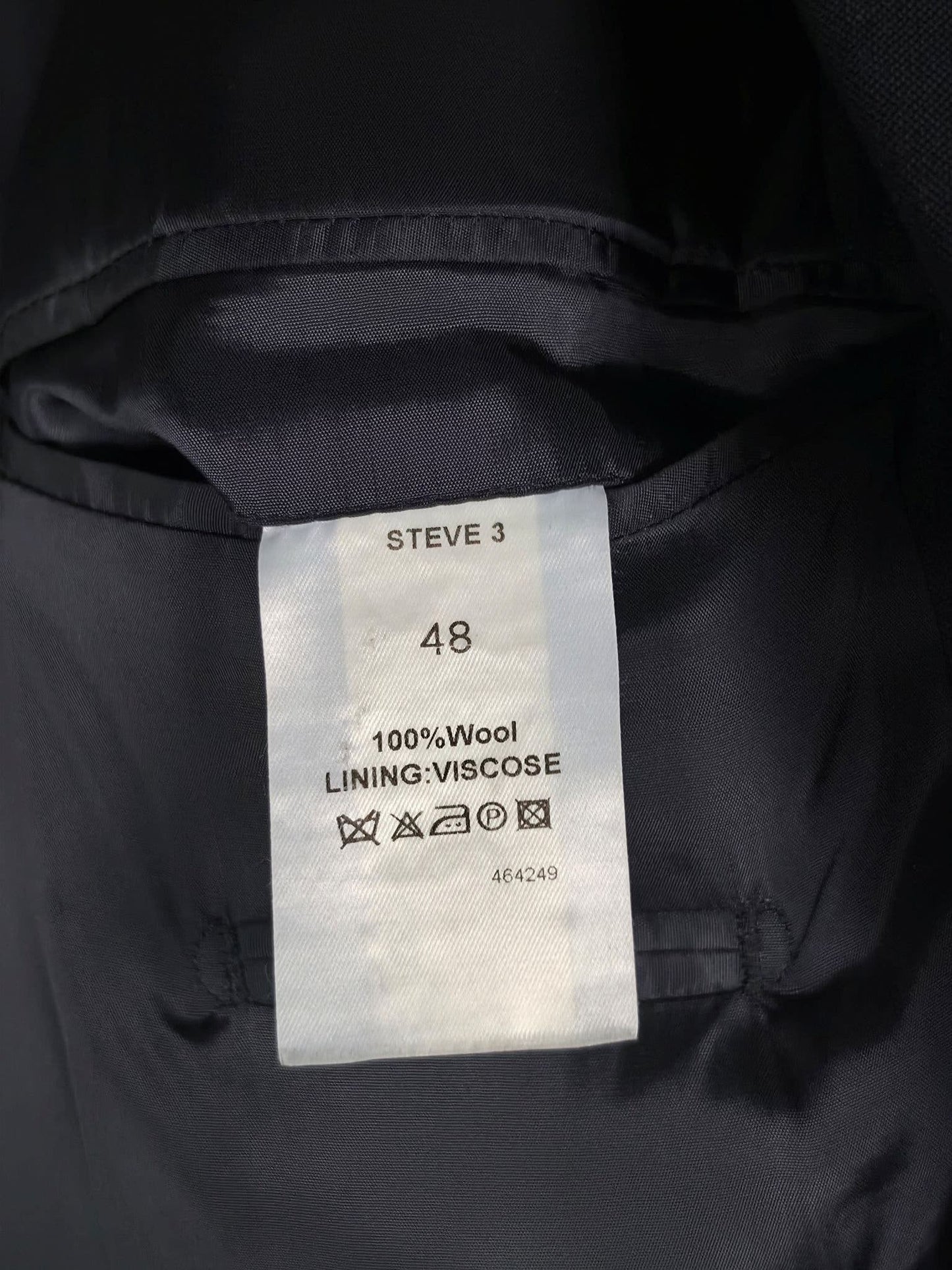 SIR OF SWEDEN Steve 3 Blazer Jacket Size 48 M Black Wool Viscose Premium Suit
