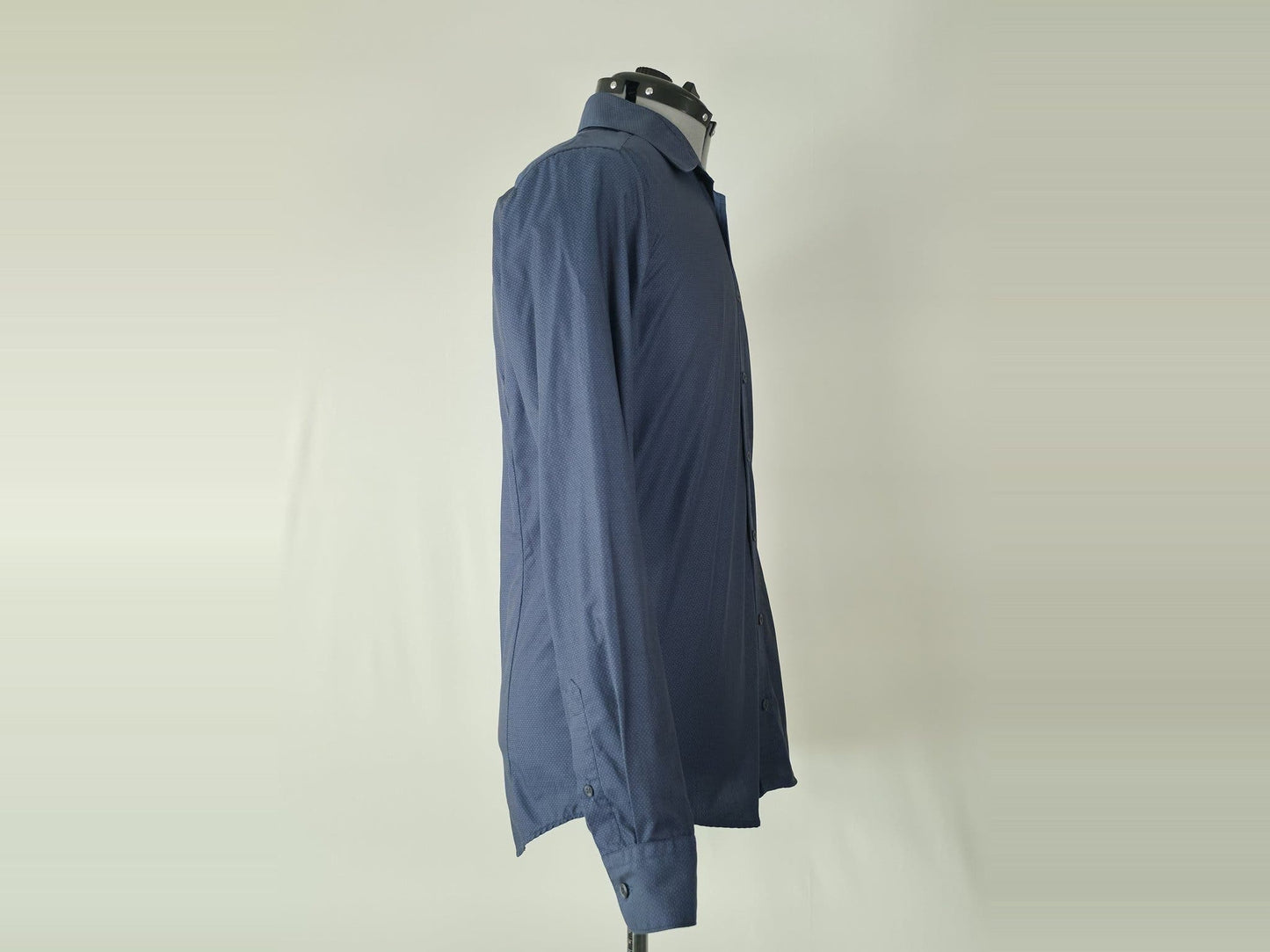 TIGER OF SWEDEN Steel 8 Slim Fit Shirt Size 40 M Navy Blue 100% Cotton Premium