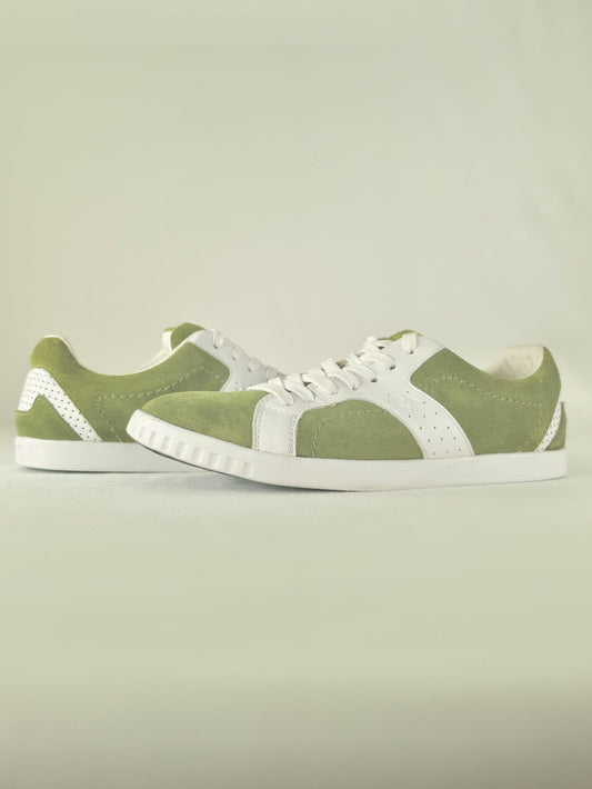 VAGABOND Suede Leather Sneakers Men's Size 41 Green White Casual Premium