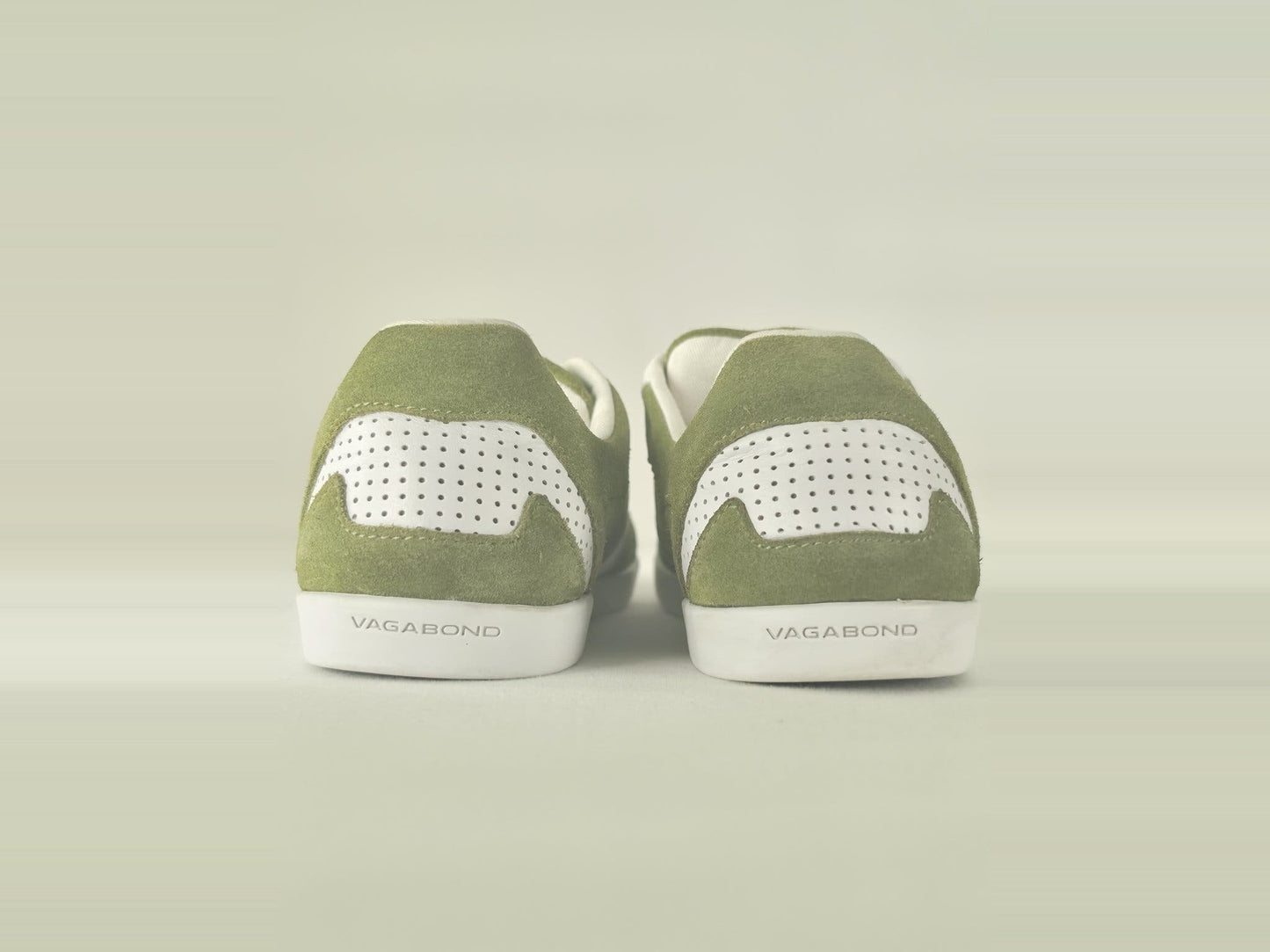 VAGABOND Suede Leather Sneakers Men's Size 41 Green White Casual Premium