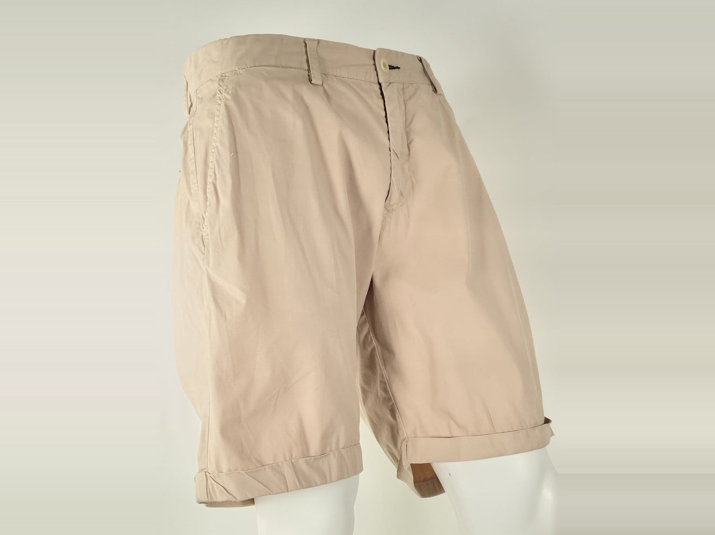 GANT Chino Shorts Size W33 L M 33 Beige Cotton Stretch Casual Classic Regular